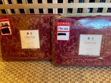 Pair of Dorma Henrietta Jacquard Pillowcase Square 65 x 65cm Berry/Claret NWT