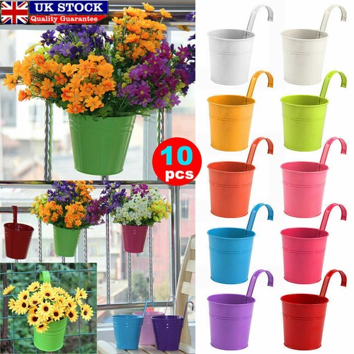 10pcs metal flower pot colour - 10pcs,