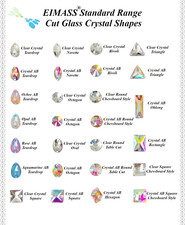 EIMASS® Sew on Glue on,Cut Glass Flat Back Crystals, Gems, Fancy Diamante, 3533 