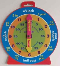 23cm Magnet back Time Teaching, Learn Clock, Children, School, Nursery, Home