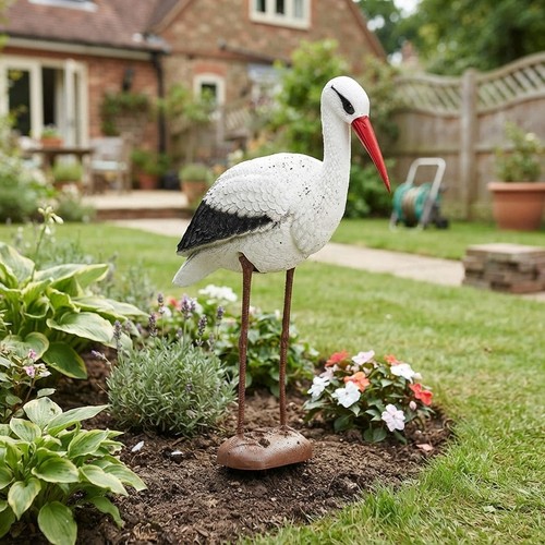 Garden figure stork - stork, rattling