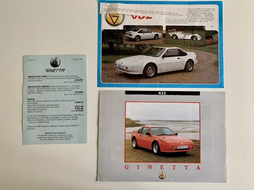 1987 and 1988 - ginetta, g32