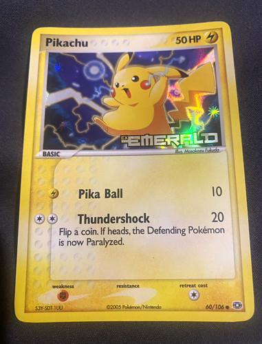 Pikachu 106 stamped ex - pikachu,