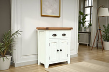 Cotswold White Oak Sideboard | Solid Painted Small Cupboard | FULLY ASSEMBLED