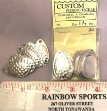  FRENCH Style SPINNER BLADES HAMMERED  NICKEL PLATE (approx 1 1/4" long) 20pk.