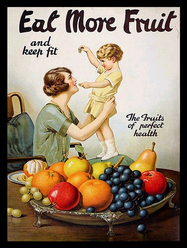 Eat more fruit - retro, metal