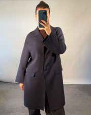 Prada IT 42 UK 10 Coat Navy