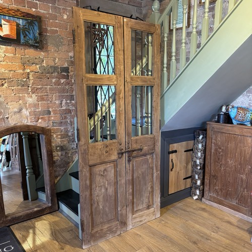 Pair vintage wooden door - of,