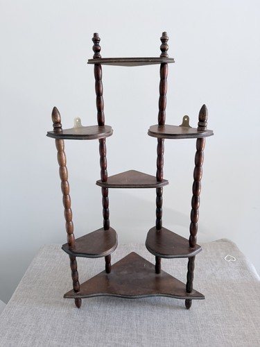 Vintage wooden tier - wooden, corner