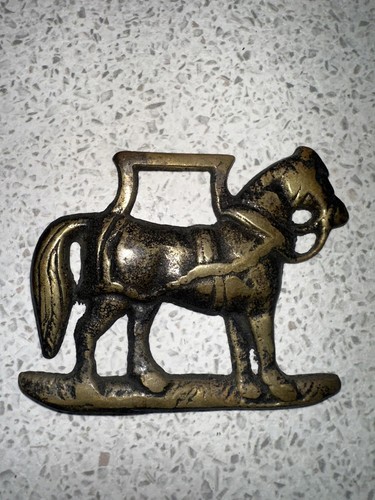 Vintage horse brass shire - brass,