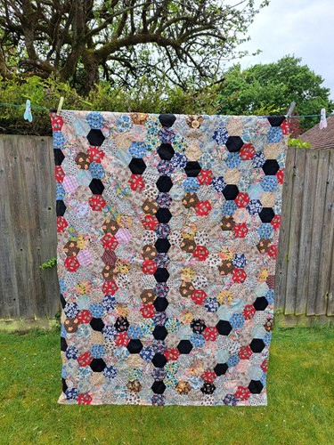 Vintage patchwork quilt throw - vintage,