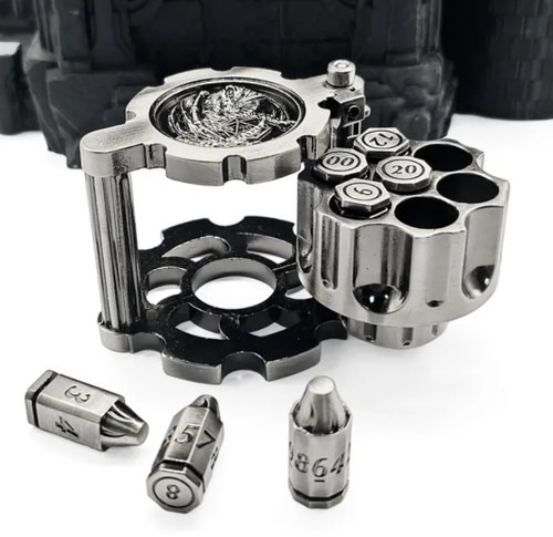 Silver revolver bullet - revolver,