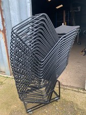 Stacking chairs used black - stacking,