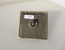 Vintage Brass Light Switch Plate Ceramic Art Deco Old Antique Toggle Bakelite