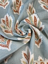 Sanderson Sessile Leaf Blue Fabric Remnant RRP £72 Per Metre