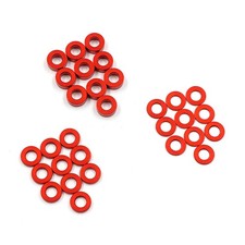 Yeah Racing Aluminium M2.5 X 5mm Flat Washer 0.5 / 1 / 2 mm 10pcs each#YA-0730RD