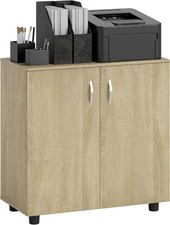 Oak Lockable Filing Cabinet