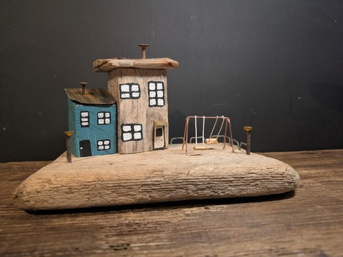 Driftwood village scene - village,