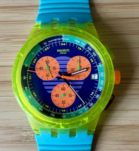 Swatch neon chrono wave - swatch,