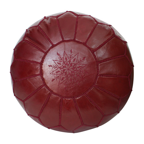 Moroccan burgundy red - burgundy, leather