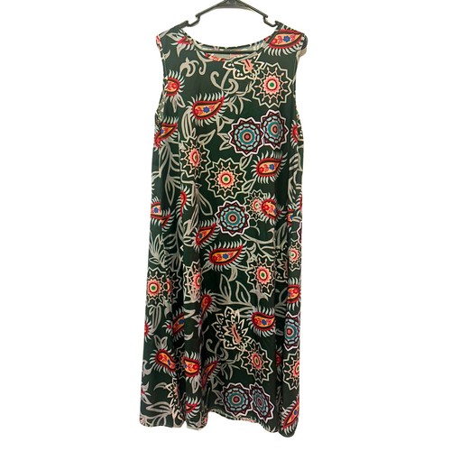 Kaleidoscope print tank midi - print,