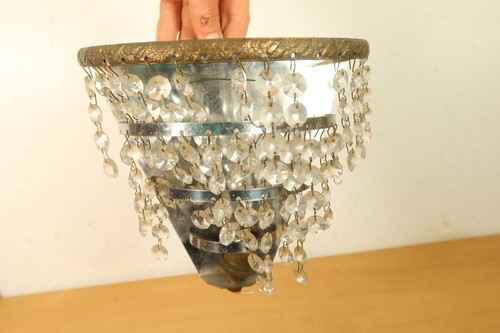 Vintage brass waterfall - vintage, glass