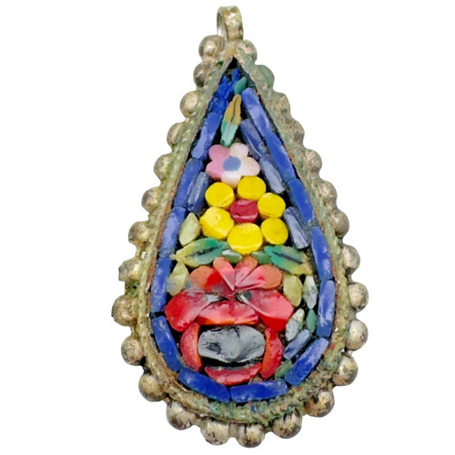Italian micro mosaic teardrop - italian,