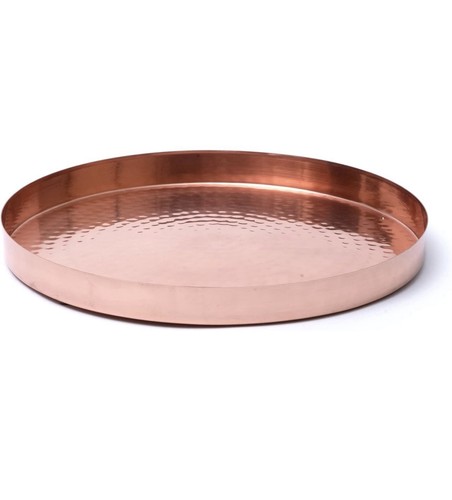Copper decorative tray 29cm - tray,