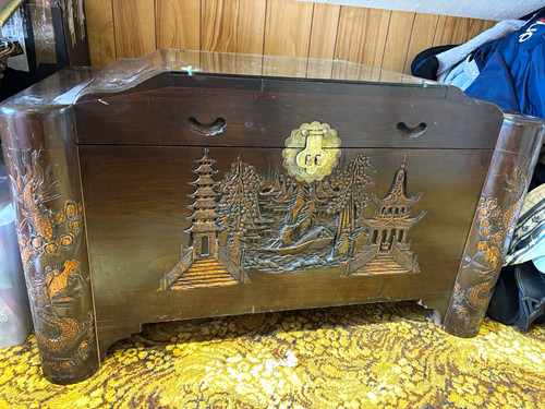 Vintage chinese carved - vintage, camphor