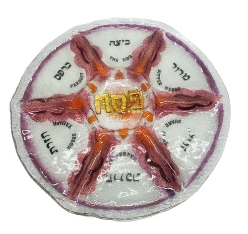 Vintage passover plate judaica - vintage,
