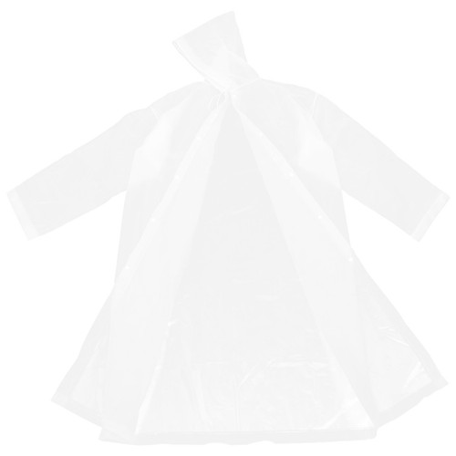 Reusable white adult raincoat - reusable,