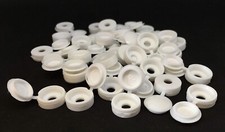 50 X Screw Caps White Plastic
