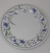 Vintage / Retro Dinner Plate - Blue Flowers And Green Leaves - Great Condition!