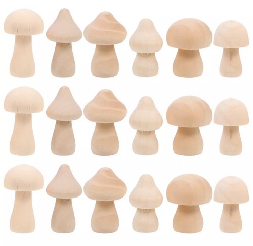Wooden craft mushrooms lot of - craft, mushrooms,