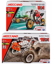 Meccano Bundle, Mecano Super Track and Motorbike, Meccano 15 and 5 Model Bundl.