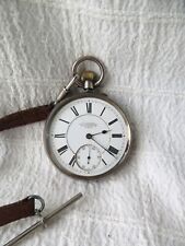 ANTIQUE, VICT, MENS, SILVER POCKET WATCH, CHESTER 1884, H. SAMUEL, RUNNING, 112g