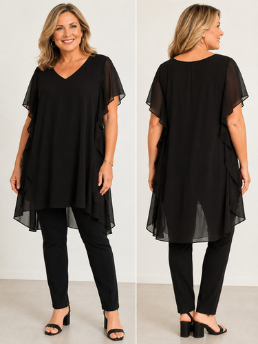 Marina rinaldi black chiffon - rinaldi,
