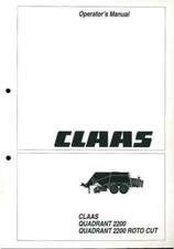 Claas Big Square Baler Quadrant 2200 Operators Manual