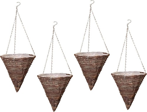 Hanging basket wicker - hanging,