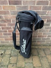 Titleist Pencil Golf Bag - Black/5 Divider/Rain Hood/Shoulder Strap