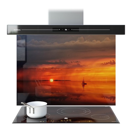 Kitchen glass splashback - kitchen,