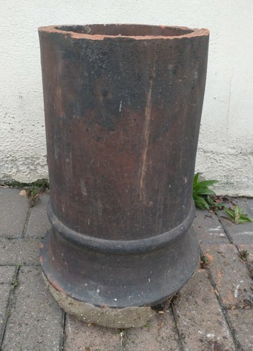 Old weathered chimney pot - chimney,
