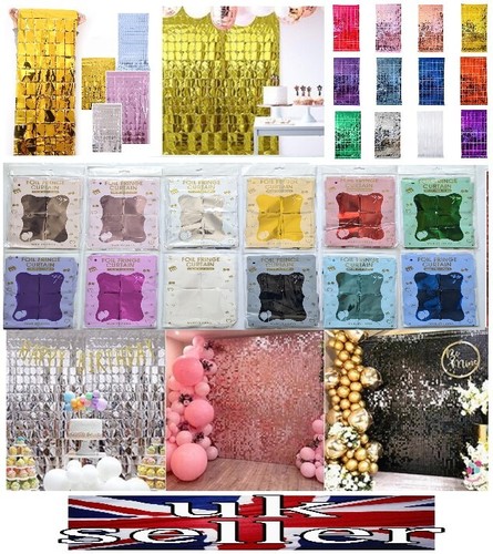 Square foil curtain sequins - square,
