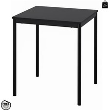 IKEA SANDSBERG Black Dining Table 2 Seater 67x67cm Small Kitchen Compact Square