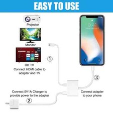 8Pin to HDMI Digital TV AV Adapter Cable For iPad iPhone 7 8 11 12 13 14 Pro Max