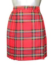 Womens Tartan Pleated Wrap