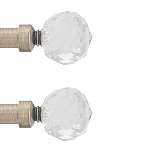 Pair curtain pole finials - curtain,
