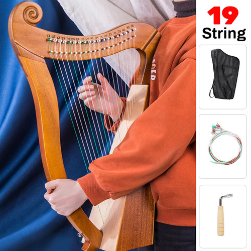 String wooden lyre harp - wooden,