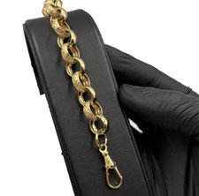 9ct Gold on Silver Belcher Bracelet - 9 INCH - MEN,Womens,Children