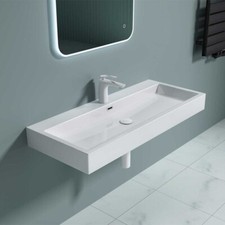 Bathroom Wash Basin Vanity Stone Resin Wall Hang Countertop Sink 1000x420cm